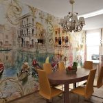 Обои на кухню: обилие палитры цветов и дизайна стенного покрытия