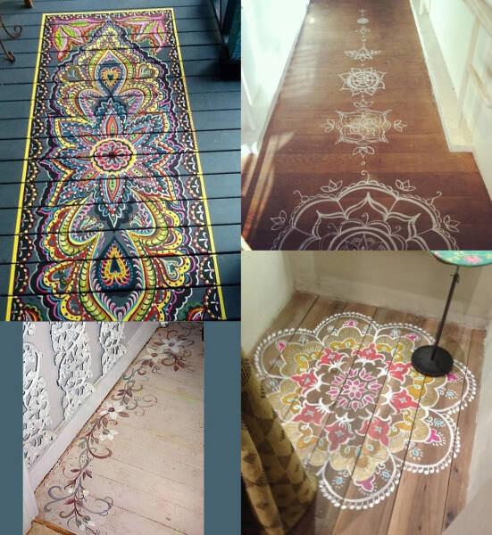 Как создать рисунок на полу своими руками