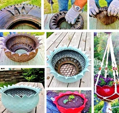 Строительство забора из шин