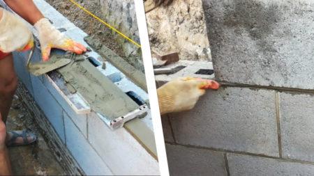 Строительство забора из пеноблоков