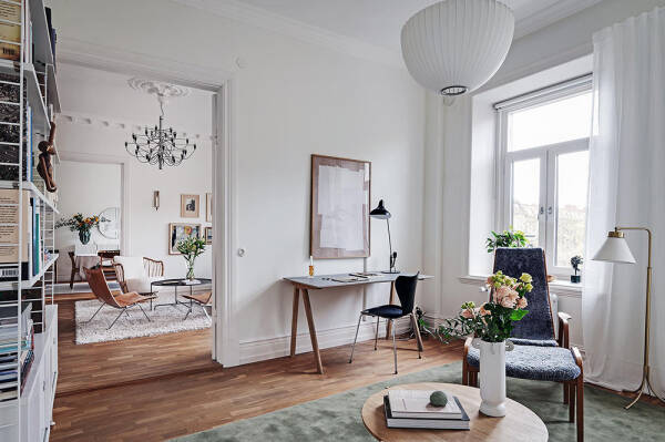 Светлый и уютный интерьер квартиры в Гётеборге