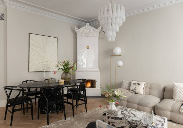 Арки и модный дизайн: элегантная квартира в Стокгольме (71 кв. м)