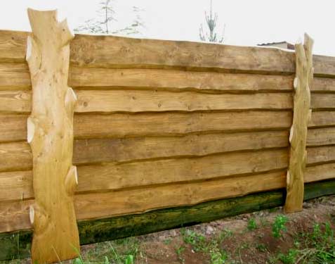 Строительство забора из необрезной доски