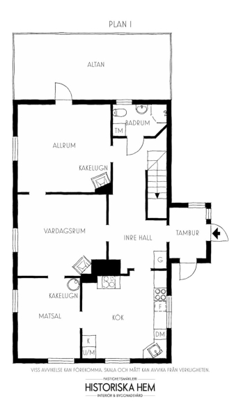 Царство цветочных обоев в красивом деревенском домике в Швеции
