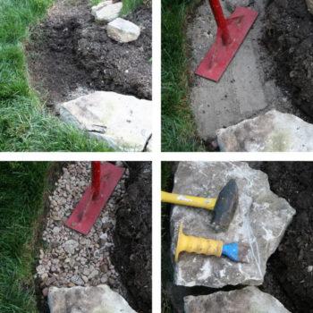 Установка маленького забора на участке