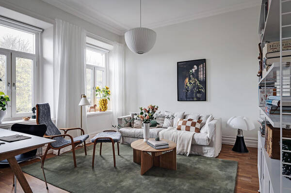 Светлый и уютный интерьер квартиры в Гётеборге
