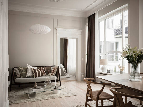 Великолепная кухня и изящные детали: квартира в Гетеборге (59 кв. м)