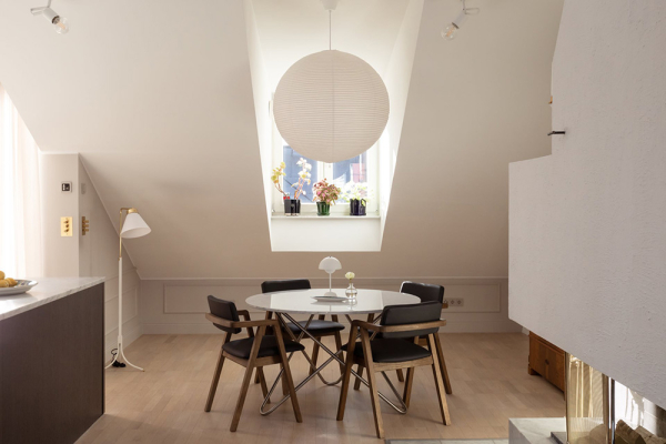 Элегантный современный интерьер лофта в Стокгольме