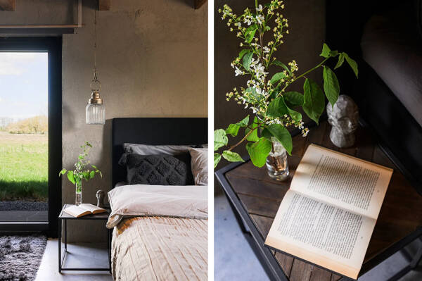 Стильный дом с чёрными элементами в декоре на месте старого амбара