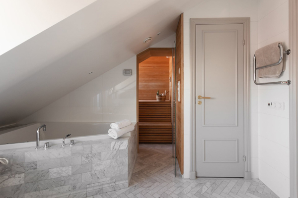 Элегантный современный интерьер лофта в Стокгольме