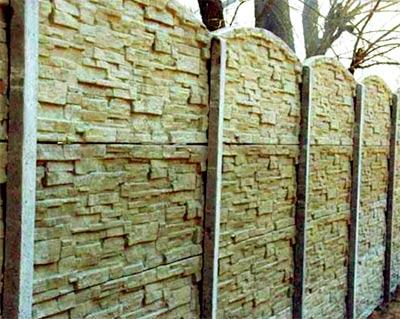 Заборы из искусственного камня