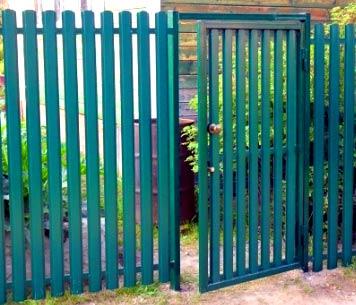 Как сделать калитку и ворота из металлического штакетника