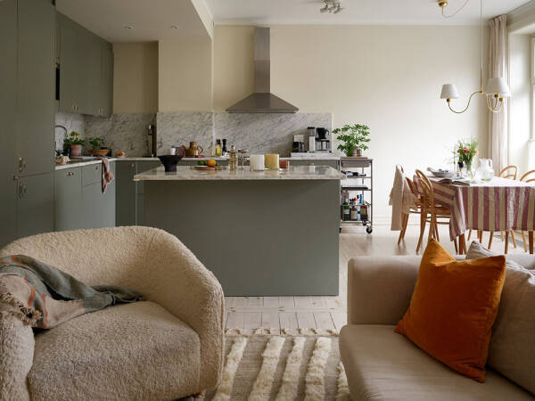 Уютный интерьер в бывшем магазине в Гетеборге (78 кв. м)