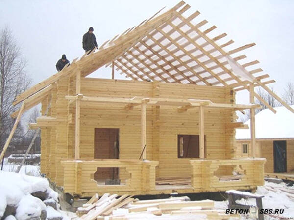 Установка фундамента для бани из блоков