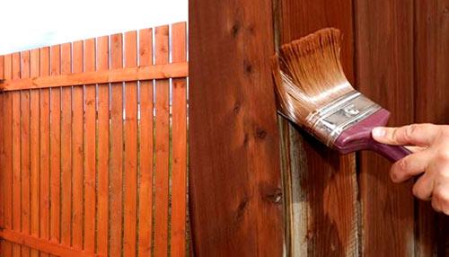 Чем лучше покрасить деревянный забор
