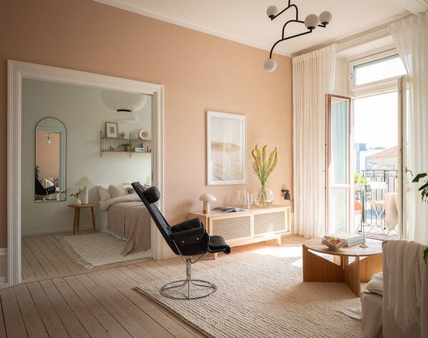 Приятные пастельные оттенки в интерьере шведской квартиры (73 кв. м)