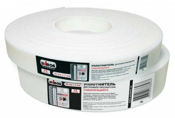 Уплотнительная лента для профиля гипсокартона: виды, особенности, правила монтажа