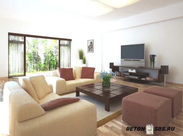 Творческий простор либо современный стиль в гостиной