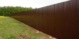 Расчет материала забора из профнастила