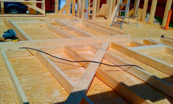 Устройство для подъема стен каркасного дома