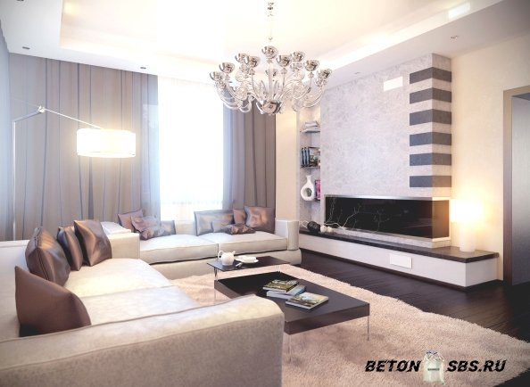 Творческий простор либо современный стиль в гостиной